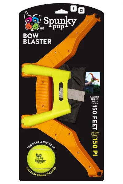 1ea Spunky Pup Bow Blaster (Orange) - Toys